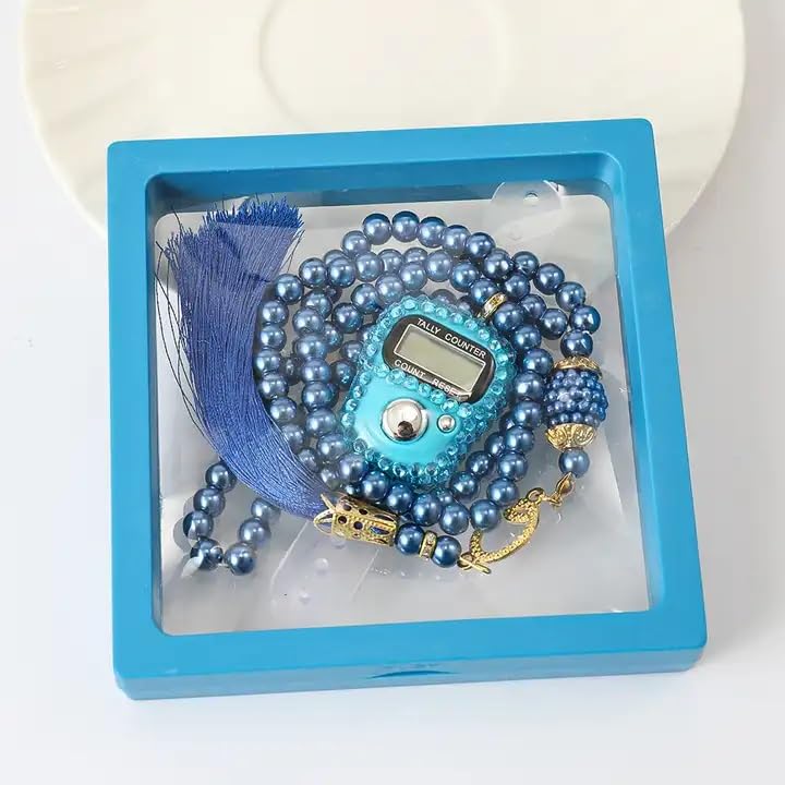 Luxury Gifts Beads Prayer Tasbeeh with Digital Tally Counter Visible Box Tasbih Gift Set