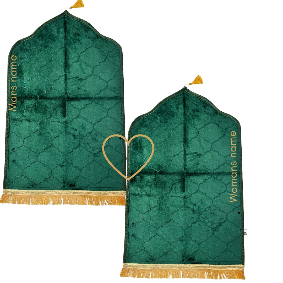 Personalized Couple Prayer Mat โ His & Hers