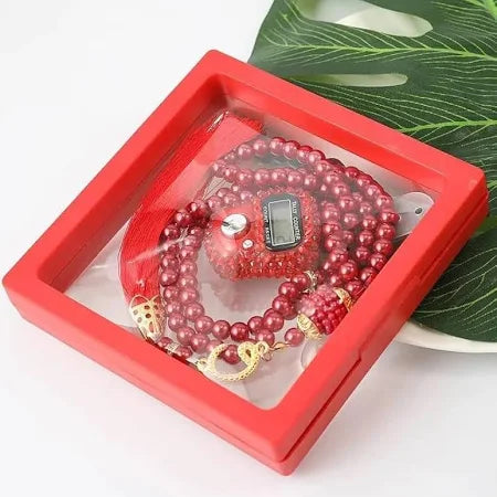 Luxury Gifts Beads Prayer Tasbeeh with Digital Tally Counter Visible Box Tasbih Gift Set