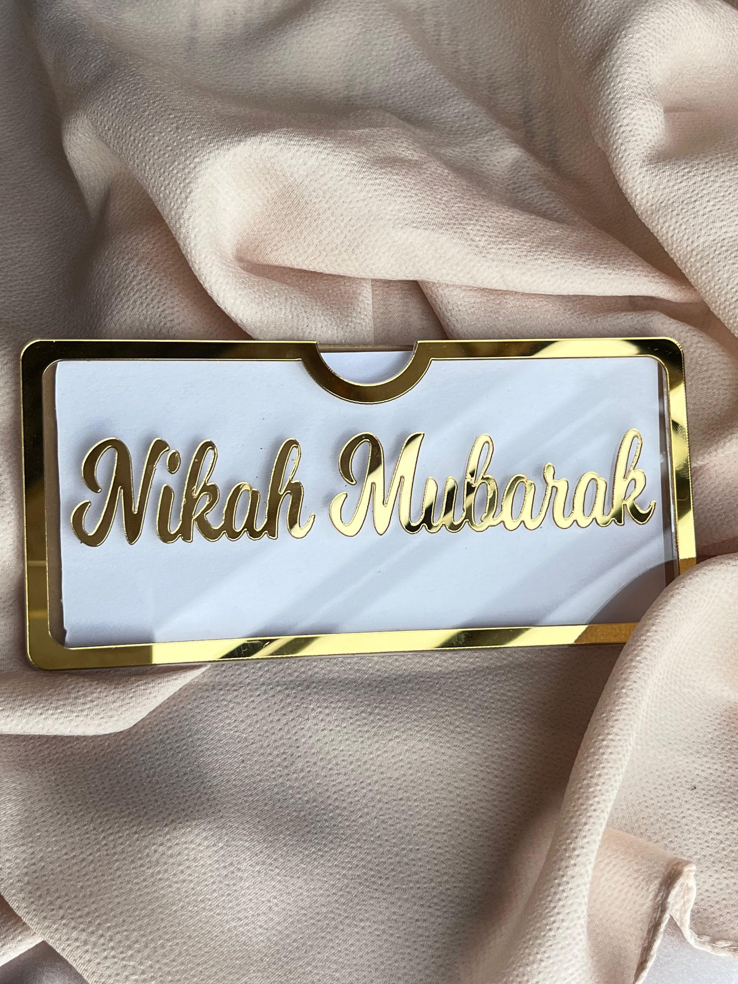 Nikah Mubarak Envelope (Acrylic)