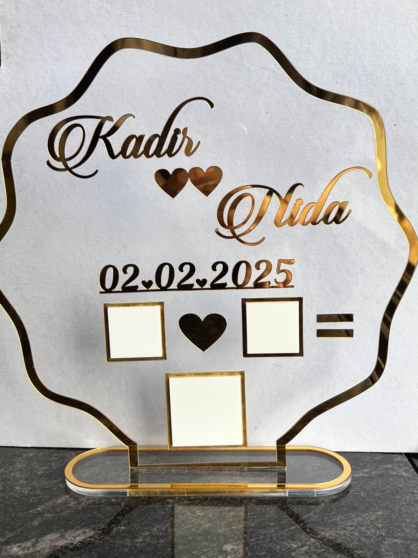 Acrylic Thumb Board For Nikah