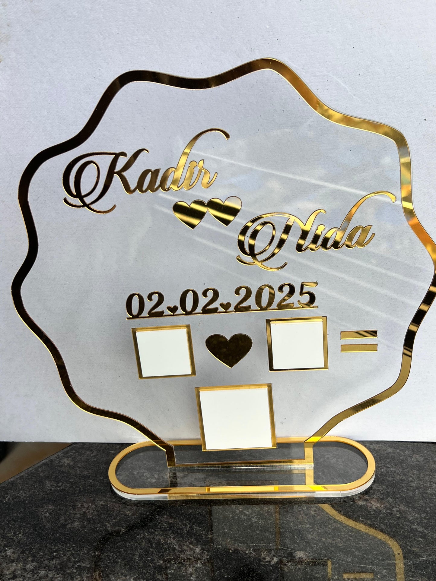 Acrylic Thumb Board For Nikah